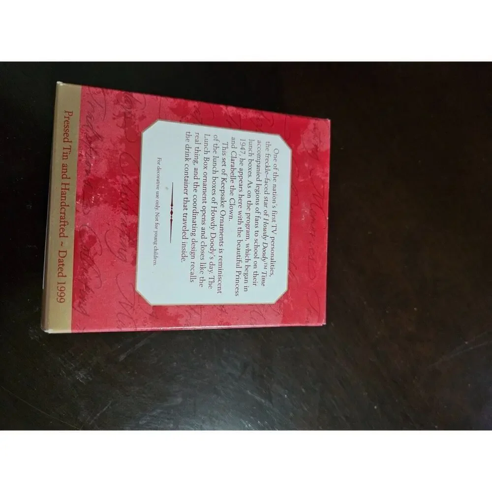 Vintage Hallmark Keepsake Christmas Ornament Howdy Doody Lunch Box Set 1999
